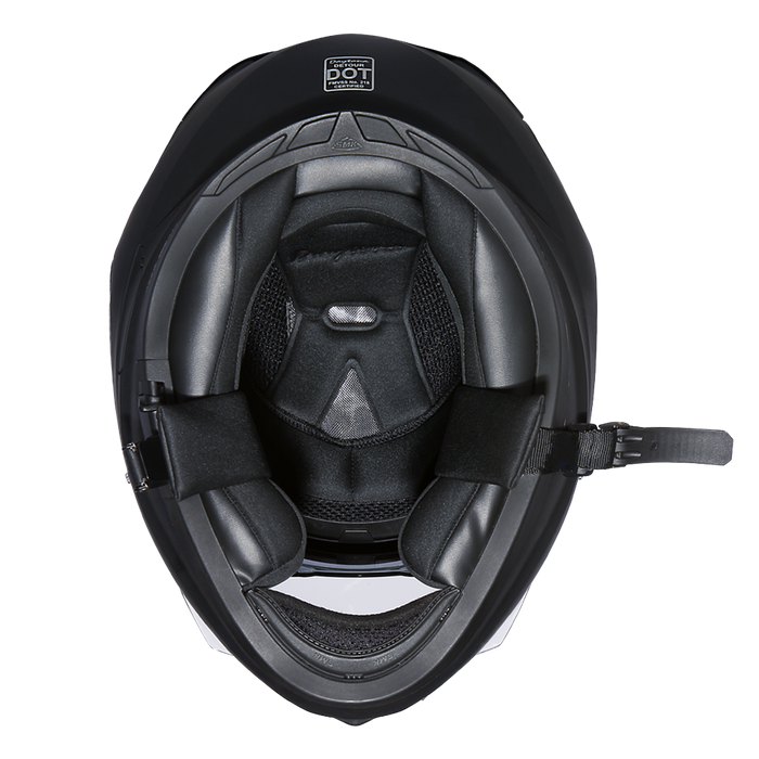 Daytona Detour Full Face Motorcycle Helmet - DOT Certified, Dual Visor, Street Bike Helmet, Men/Women/Youth - Dull Black