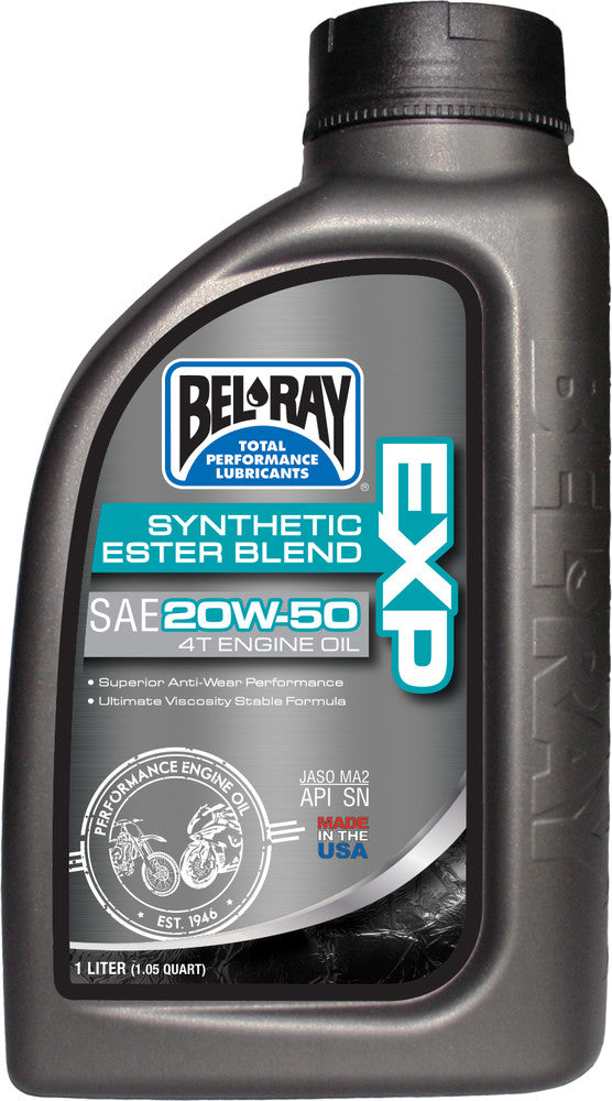 Bel-ray 840-1616 99131-B1LW EXP SYN ESTER BLEND ENGINE OIL 4T 20W50 1L