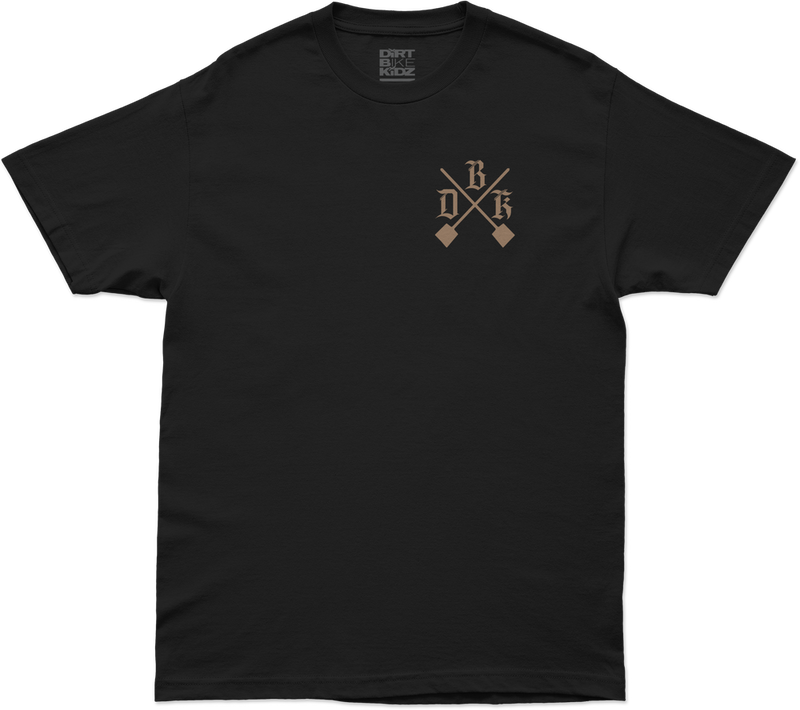 Dbk 325-00002L AT-CAMOSHOVEL-L CAMO SHOVELS TEE BLACK LG