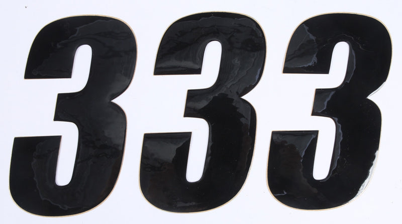 D'cor Visuals D-Cor Number 3 Black 6" 3/PK - 45-26-3