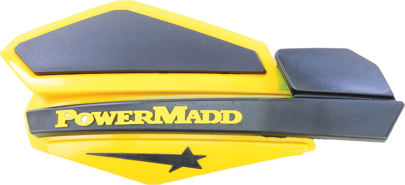 Powermadd Star Series Handguards (yellow Black) - 34201 For Harley Motorcycles 1996-2019
