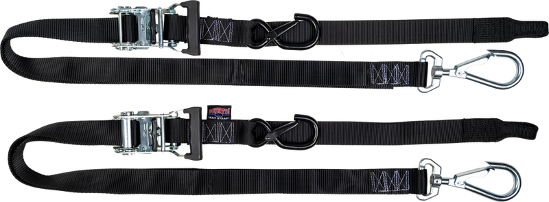 Powertye 29-1199 30572-SB TIE-DOWN RAT SEC HOOKS/SWIVEL 1.5"X6' BLK/BLK W/STORAGE BAG