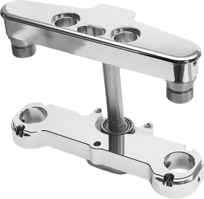 Hawg Halters Inc 6 DEG Raked Tripple Trees 41MM Chrome Custom - 41FBCR6 For Harley Softail / Screamin' 1986-2017