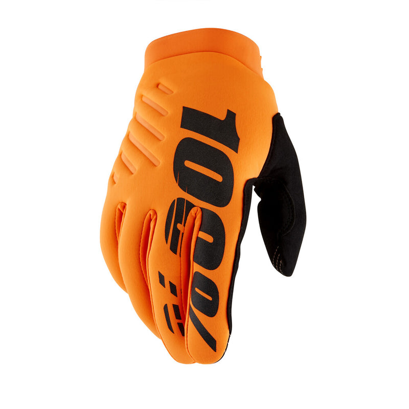 100% 610-6506M 10003-00011 BRISKER GLOVES FLUO ORANGE/BLACK MD