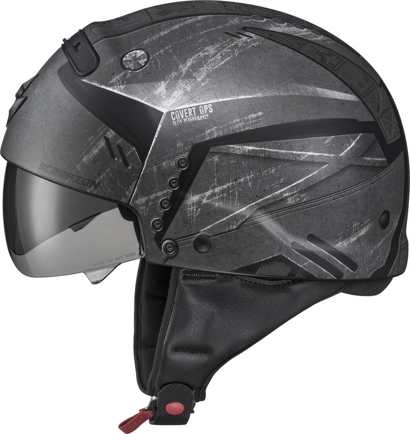 Scorpion Exo 75-16043X COV-1318 COVERT OPEN-FACE HELMET INCURSION BLACK 3X