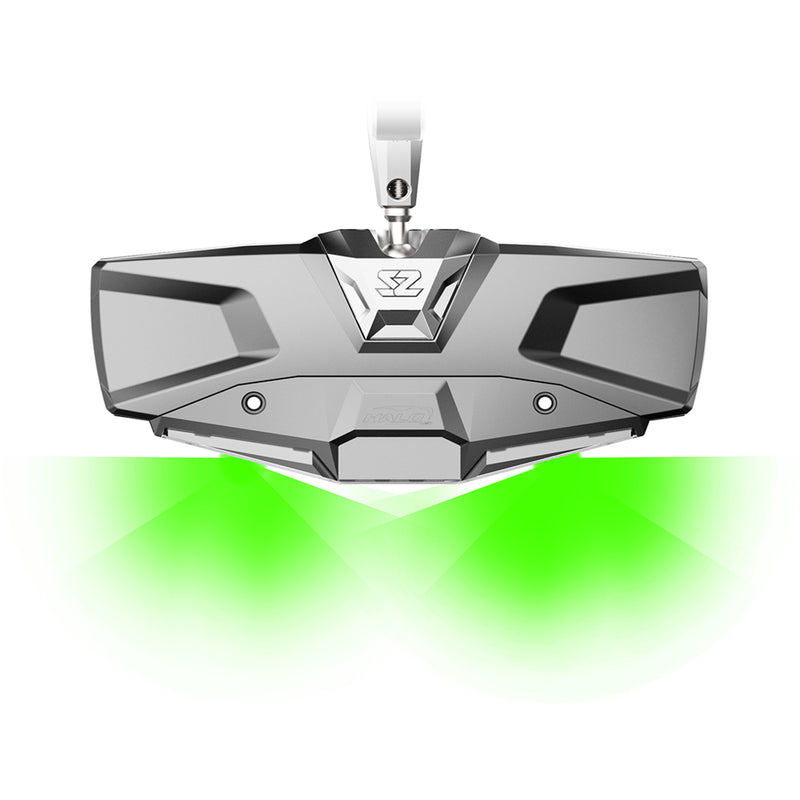 SEIZMIK 0640-1407 56-18019 Halo-RA LED Rearview Mirror with Map and RGB Lighting Mirror - Halo R - Rear View w/LED Cabin Light - Rectangle - Silver w/Silver Bezel - 1.75" ROPS