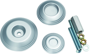 Kuryakyn 3808 Lodestar Rear Axle Sliders-bmw-silver - Photo - Primary