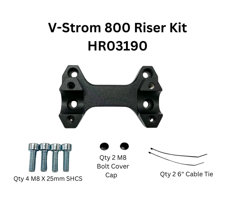 Helibars 281-0524 HR03190 HANDLEBAR RISERS BLACK SUZ
