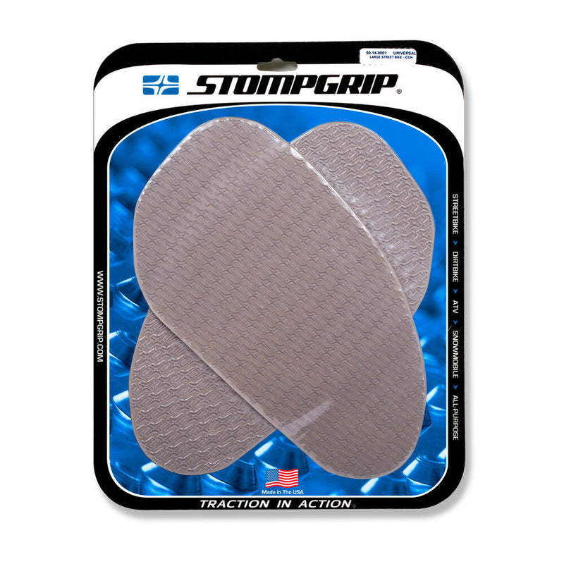 Stompgrip Universal Large Kit Icon Clear - 50-14-0001C For BMW 1200 Adventure / R1200GS Adventure 2014-2018 | Triumph Daytona 1999-2006