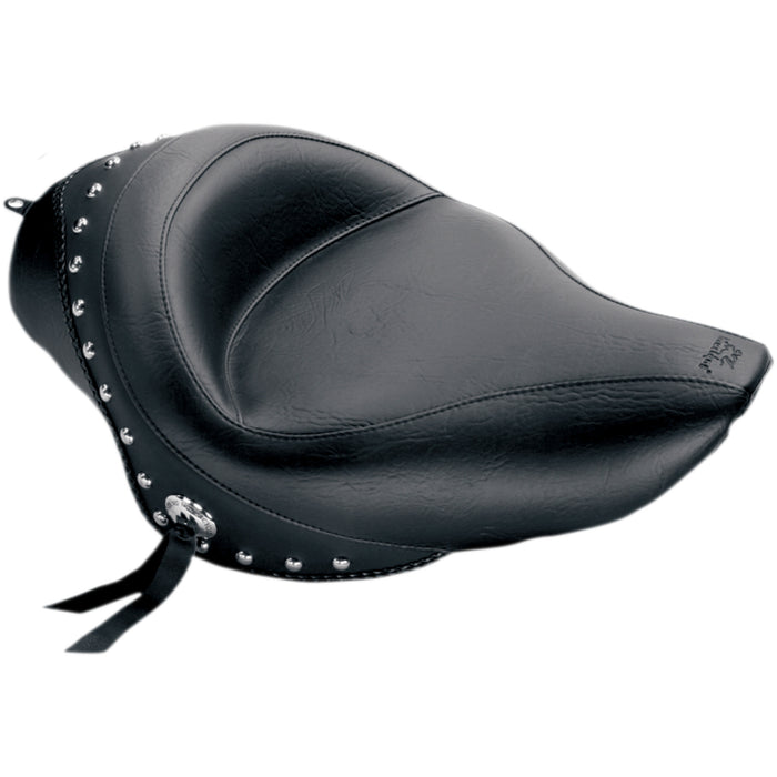 MUSTANG 0804-0302 76151 Wide Vintage Solo Seat - Wide Studded Solo Seat - XL '04-'21