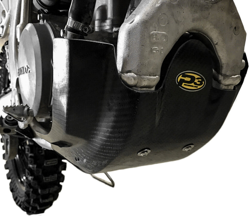 P3 Skid Plates Carbon Fiber KTM HUS - 301078 For Husqvarna Dirt Bikes 2019-2023 | KTM EXC-F 500 2019-2023
