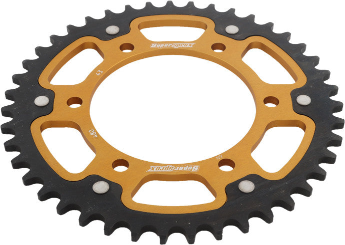 Supersprox 108-480643 RST-480-43-GLD REAR STEALTH SPROCKET ALU/STL 43T-525 GLD SUZ/YAM