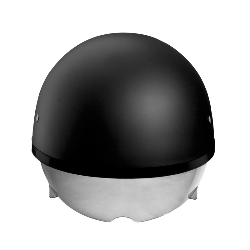 D.O.T. Daytona Skull Cap W/ Inner Shield- Dull Black