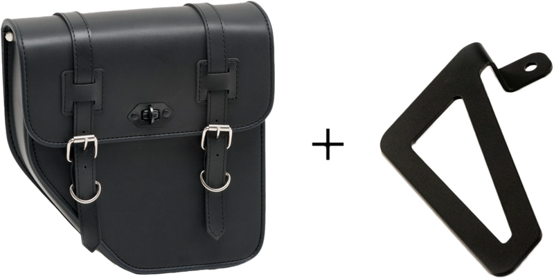 Customacces 561-06281 AP0007N IBIZA SADDLEBAG BLACK LEFT W/O BASE