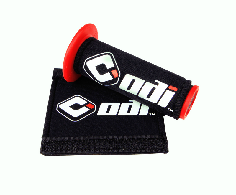 Odi 206-1101 G01GCB GRIP COVERS BLACK W/LOGO