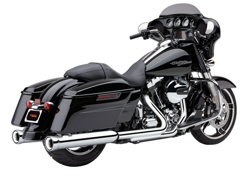 Cobra 82-96415 5201 4" NH SLIP-ONS CHROME INDIAN LEATHER BAG