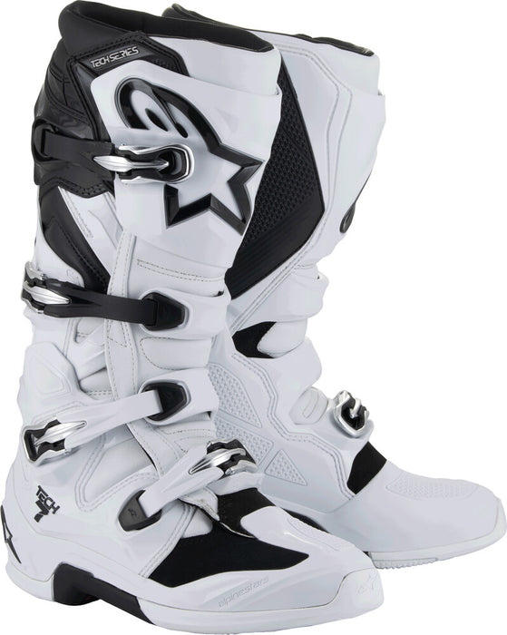 Alpinestars 482-0004208 2012025-21-8 TECH 7 BOOTS WHITE/BLACK 8