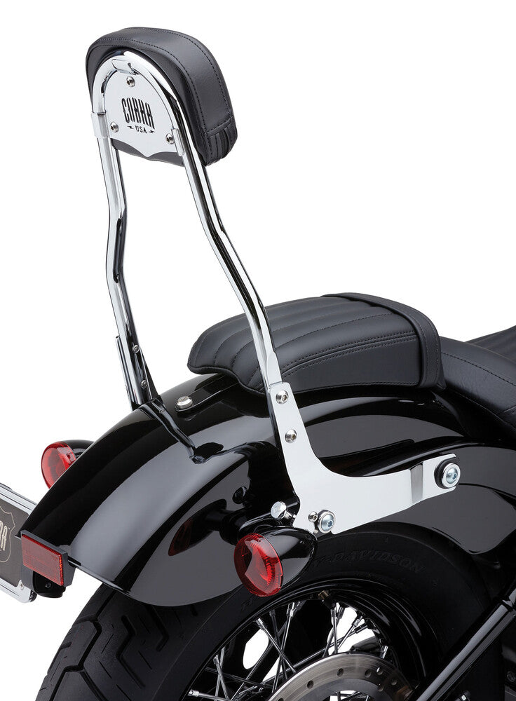 Cobra Detachable Backrest Round Chrome Flde Flsl Fxbb - 602-2006 For Harley Softail 2018-2022