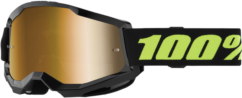 100% 610-5242 50028-00022 STRATA 2 GOGGLE SOLAR ECLIPSE MIRROR TRUE GOLD