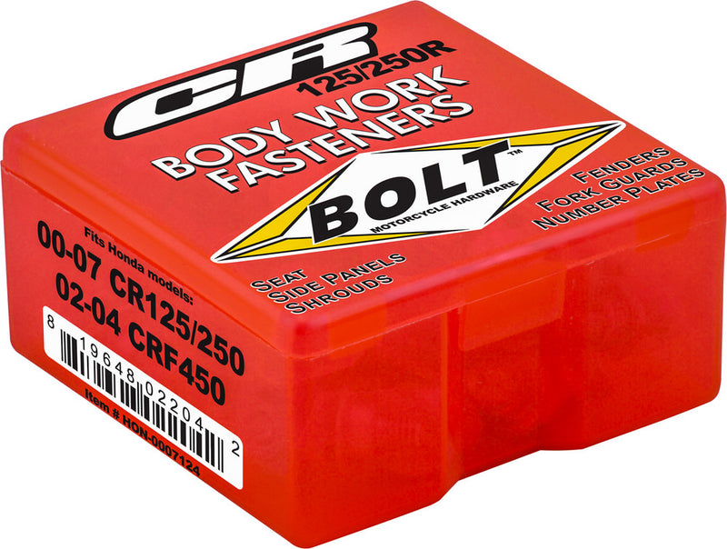 Bolt Full Plastic Fastener Kit - HON-0007124 Honda CR125R / CR250R / CRF450R 2000-2007
