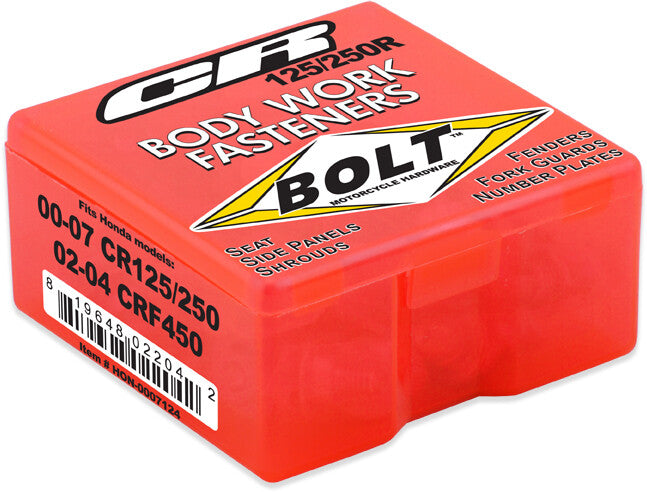 Bolt Full Plastic Fastener Kit - HON-0007124 Honda CR125R / CR250R / CRF450R 2000-2007