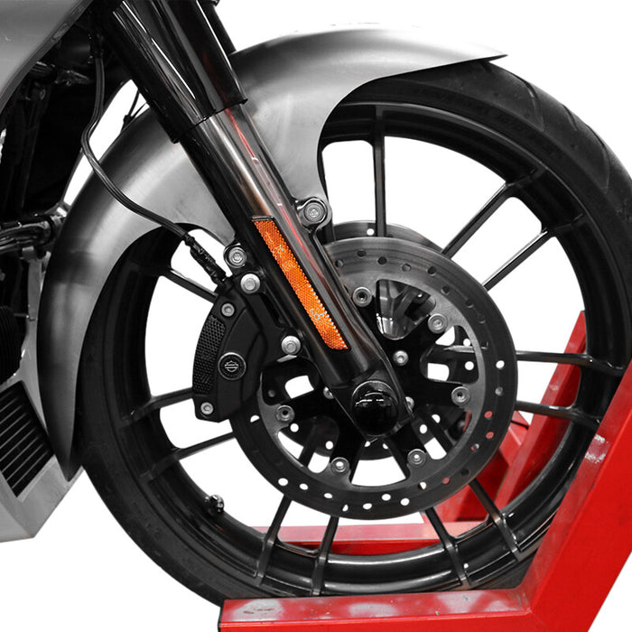 Paul Yaffe Bagger Nation 827-05429 CAFE-21-13E-S CAFE FENDER 21" STEEL SATIN SPACERS `86-13 FLH/T