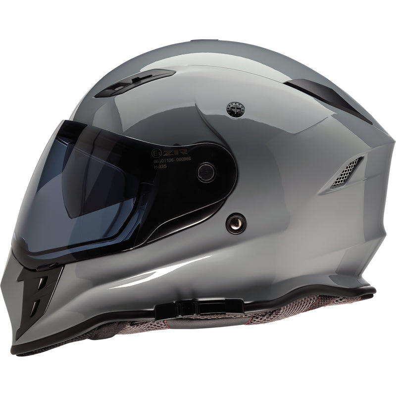 chrome full face motorcycle helmet Outlaw Helmets T99 Siver German Style Half for Men & Women DOT Approved Z1R 0140-0452 Nemesis Smoke Helmet