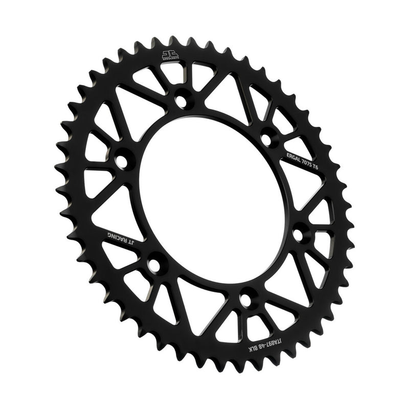 JT Sprockets Rear Racelite Sprocket Alum 48T-520 Black HUS - JTA897.48BLK KTM Dirt Bikes 1991-2017