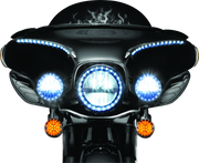 Kuryakyn 5441 LED Front Turn Signal Conversion Flat Style Insert Amber Lens - User 1