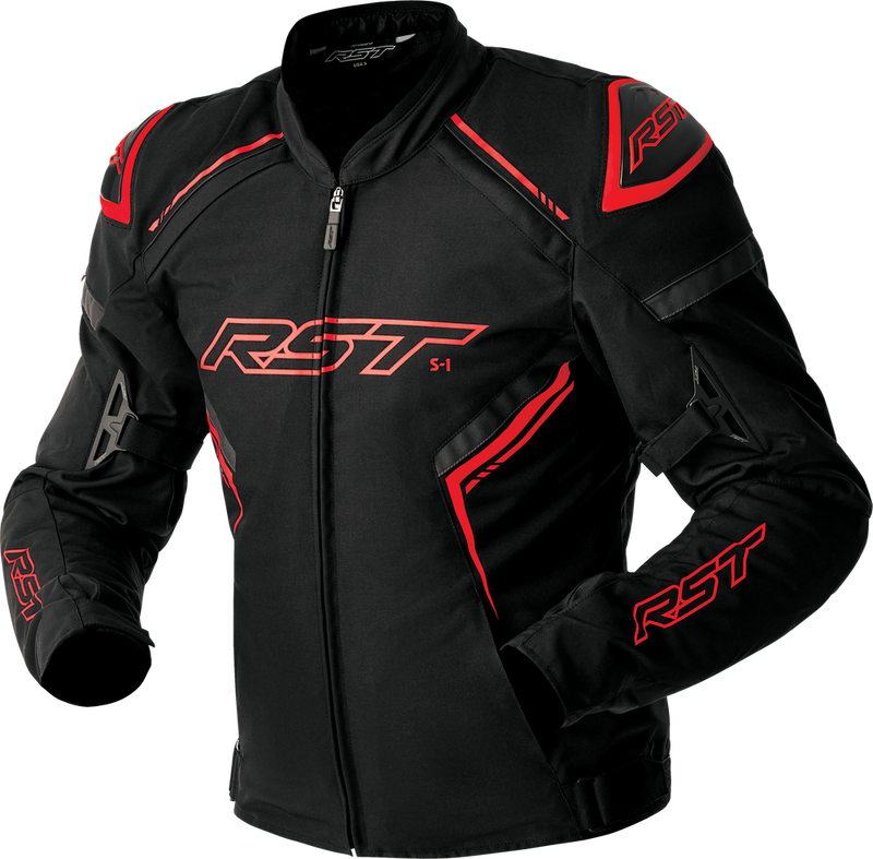 Rst 556-3614446 103614RED-46 S1 D3O TEXTILE JACKET BLACK/GREY/RED XL