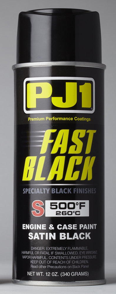 Pj1 57-0162 16-SAT FAST BLACK ENGINE PAINT SATIN BLACK 12OZ