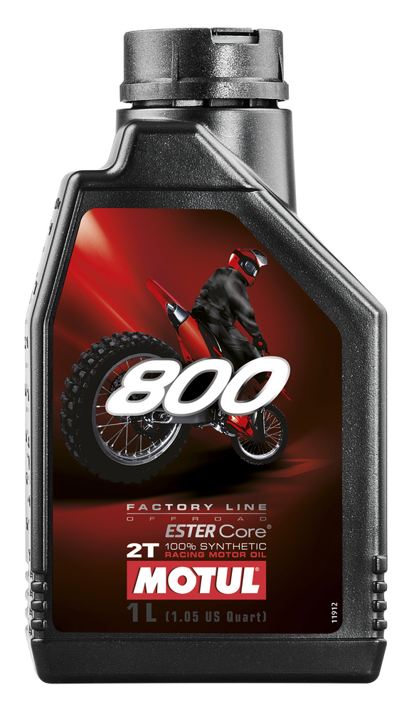 Motul 800 PRO Racing Premix OIL 2T 1L - 104038 For Ski-Doo Snowmobiles 2002-2019 | Husqvarna Dirt Bikes 2003-2018 | Kawasaki Dirt Bikes 2002-2018