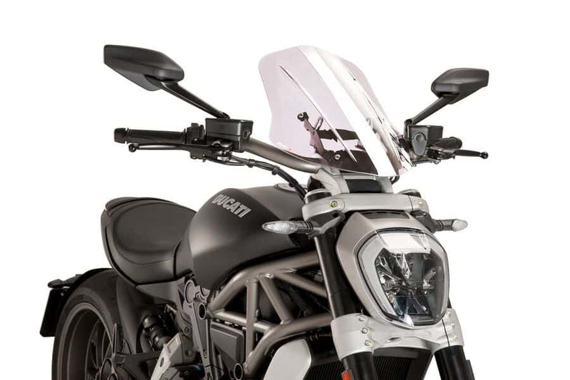 Puig Hi-Tech Parts Windscreen Naked NEW GEN Sport Clear DUC - 8922W Ducati XDiavel 2016-2018