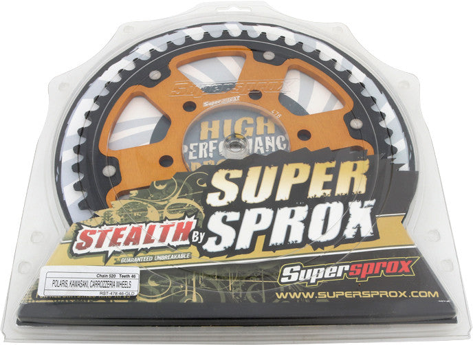 Supersprox 108-478646 RST-478-46-GLD REAR STEALTH SPROCKET ALU/STL 46T-520 GLD KAW