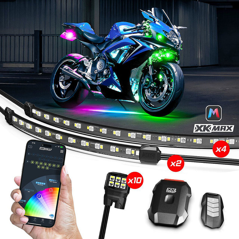 Xk Glow 653-0190 MX-MOTO-ADV XKMAX LED UNDERGLOW KIT 16 PC
