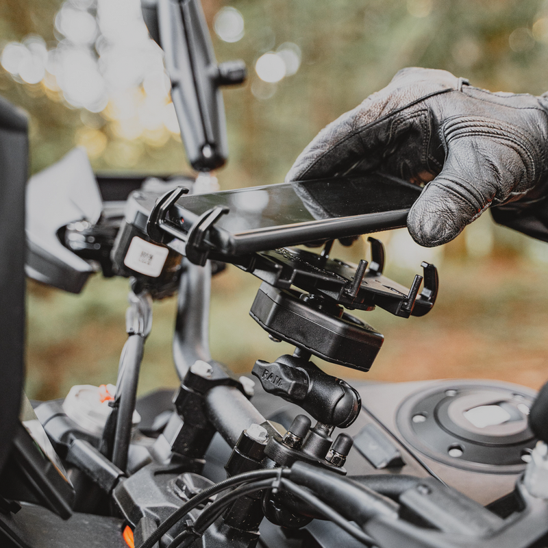Ram Mounts 71-7068 RAM-HOL-PD4-462B QUICK-GRIP XL PHONE HOLDER WITH VIBE-SAFE ADAPTER & BALL