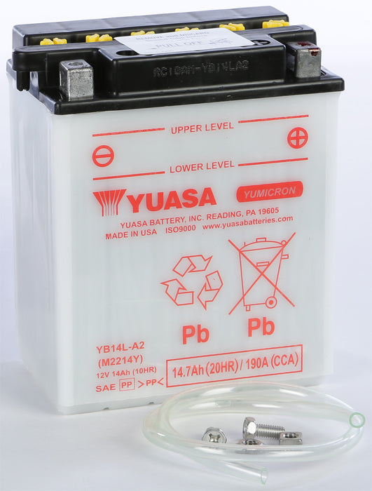Yuasa 49-1868 YUAM2214YIND BATTERY YB14L-A2 CONVENTIONAL