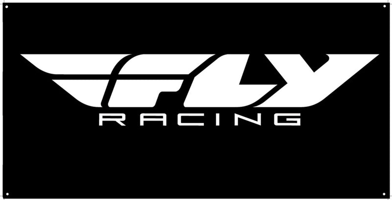 Fly Racing Banner-FLY4 Racing Banner Black 3' X 6' - NEW F-RACE BLACK 3X6