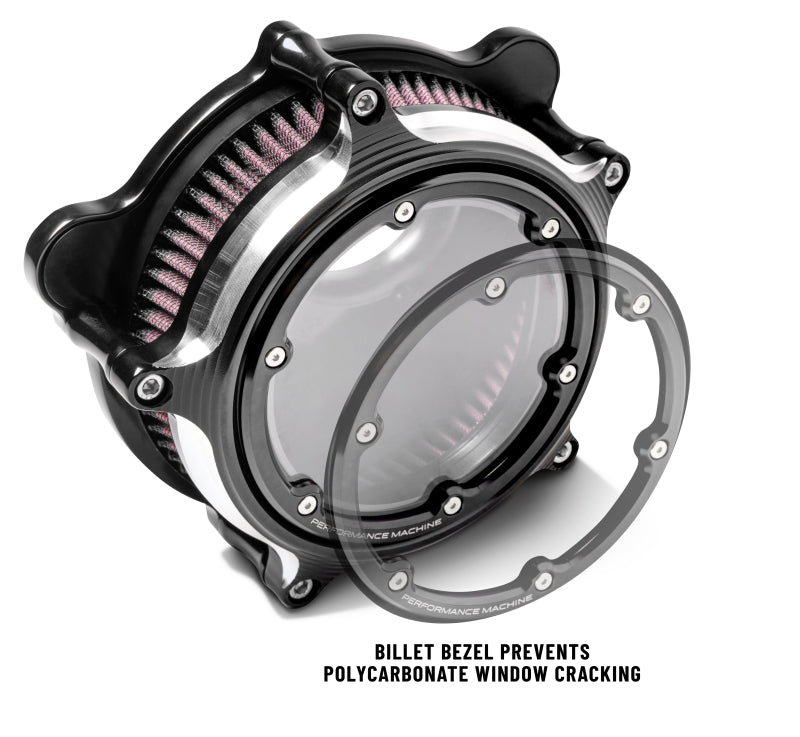 Performance Machine 0206-2159-BM Vision Air Cleaner W/bezel - Contrast Cut - Photo - Primary
