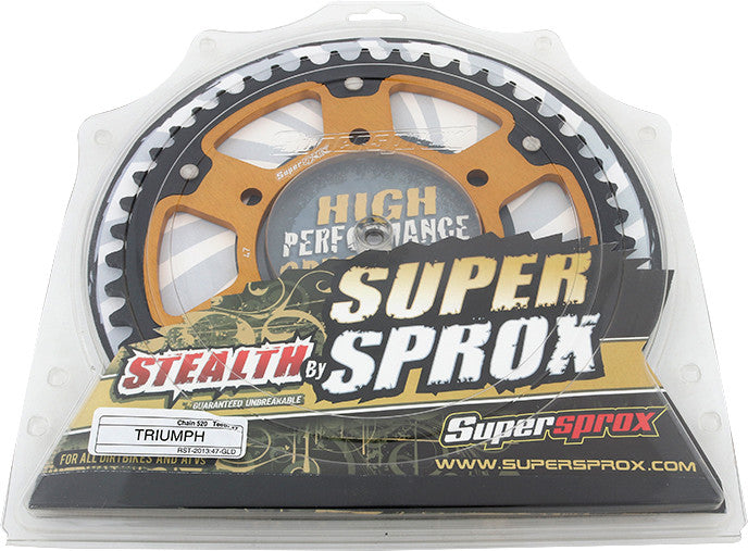 Supersprox 108-2013647 RST-2013-47-GLD REAR STEALTH SPROCKET ALU/STL 47T-520 GLD TRI