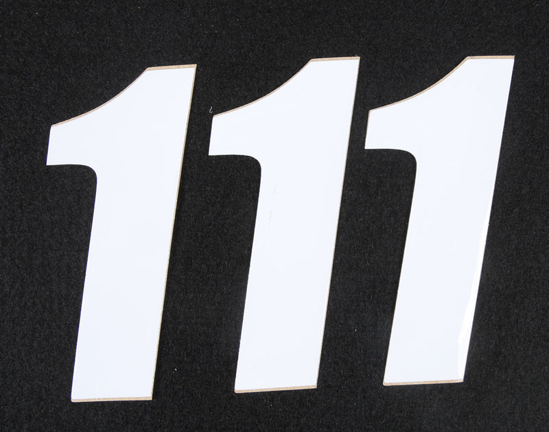 D'cor Visuals D-Cor Number 1 White 4" 3/PK - 45-14-1