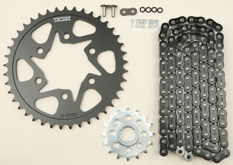 Vortex Sprocket Chain Kit Steel Steel 16/41T SIL RX3 520-114L Black - CK6302 Kawasaki Ninja 2011-2017