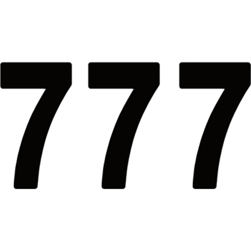 FACTORY EFFEX FX04-2577 04-2577 Pro Numbers Mini Pro Number 7 - Black - 4"