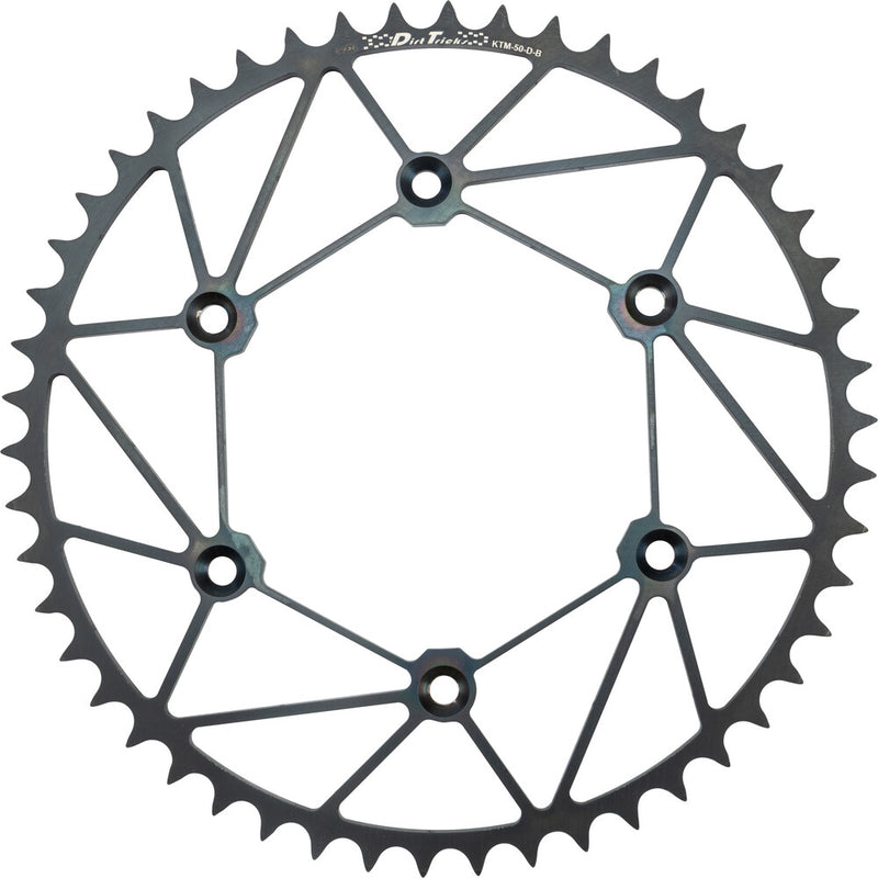 Dirt Tricks Rear Sprocket Chromoly Steel ZIR 50T-520 Black - KTM-50-D-B For KTM Dirt Bikes 1991-2026 | Husqvarna Dirt Bikes 2017-2026