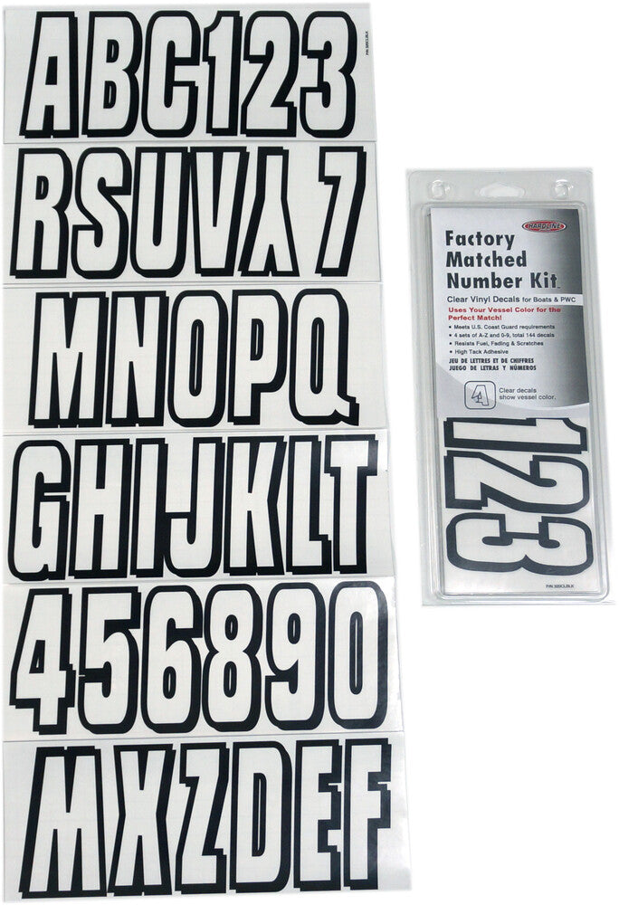 Hardline 11-6251 320CLBLK SERIES 320 REGISTRATION KIT CLEAR/BLACK