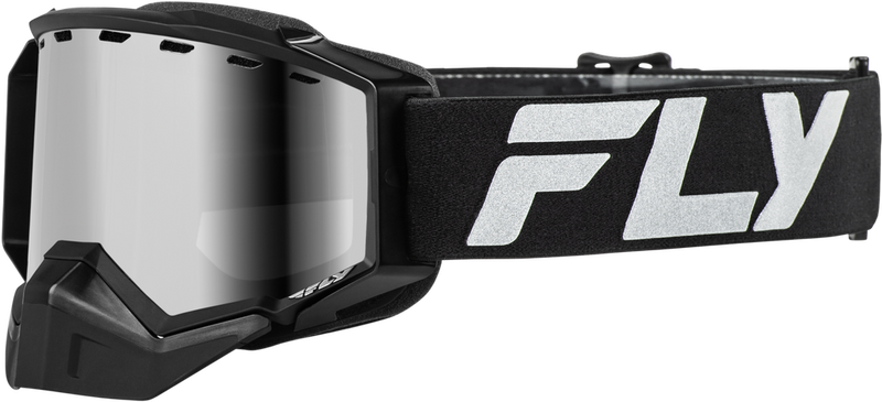 Fly Racing 37-4101 FLB-24ZP1 ZONE ELITE SNW GOGGLE BLK/SLVR W/ SIL MIRR/POLARIZED SMK LENS