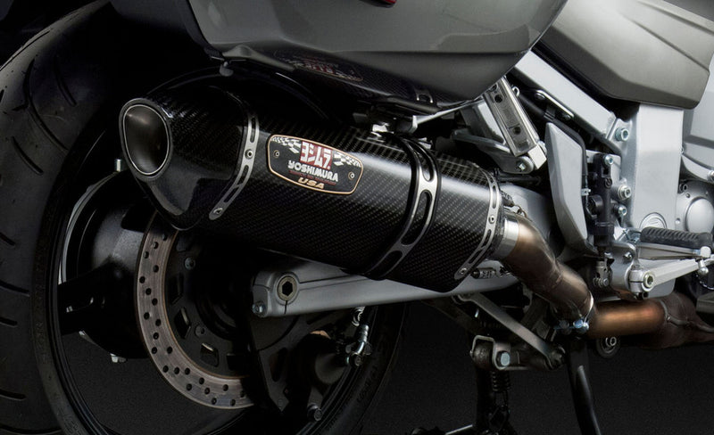 Yoshimura 960-1562 13150E0220 EXHAUST SIGNATURE R-77 SLIP-ON SS-CF-CF DUAL