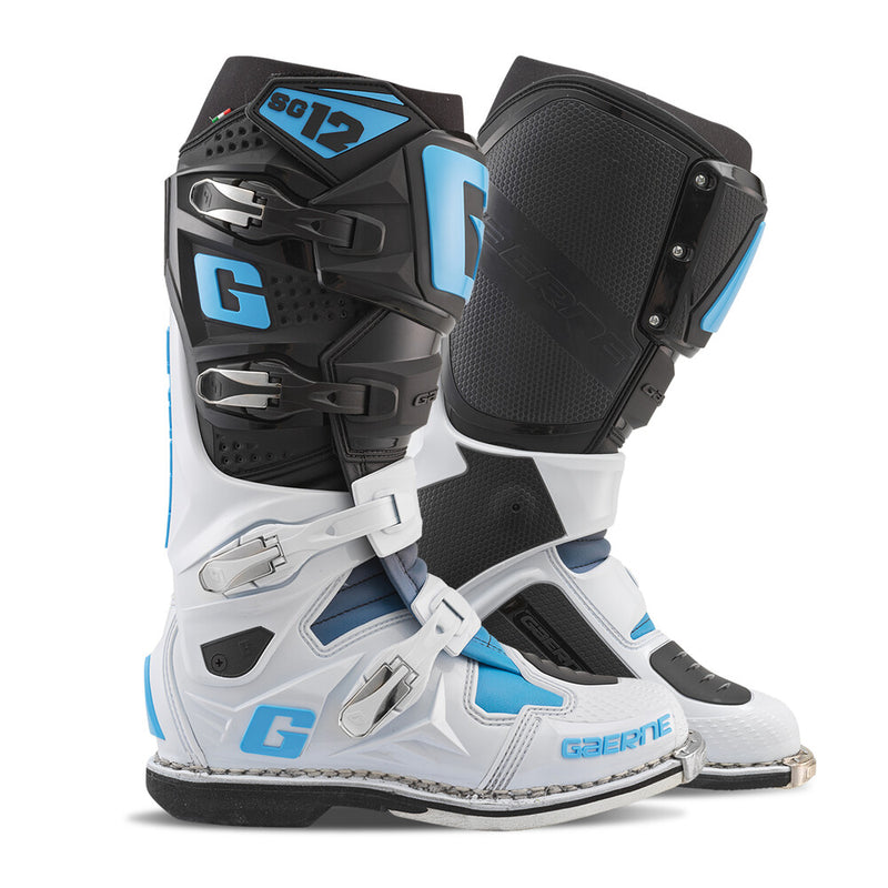 Gaerne 480-51210 2174-103-44,5 SG12 LE BOOTS BLK/WHT/CAROLINA BLUE SZ 10