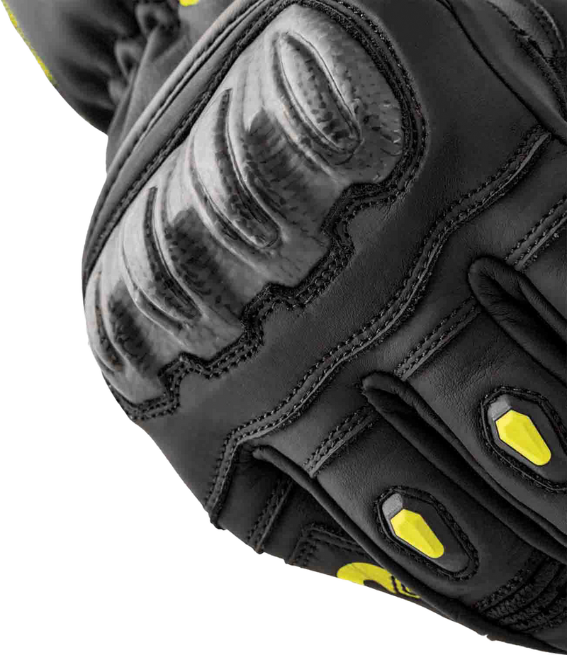 Rst 556-3650310 103650F.YEL-10 S1 GLOVE BLK/FLO-YEL LEATHER LG