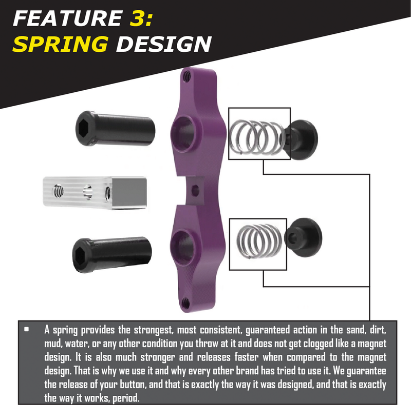 Tamer 188-8002P HH-DBU-02P TAMER DOUBLE BUTTON X-WING PURPLE